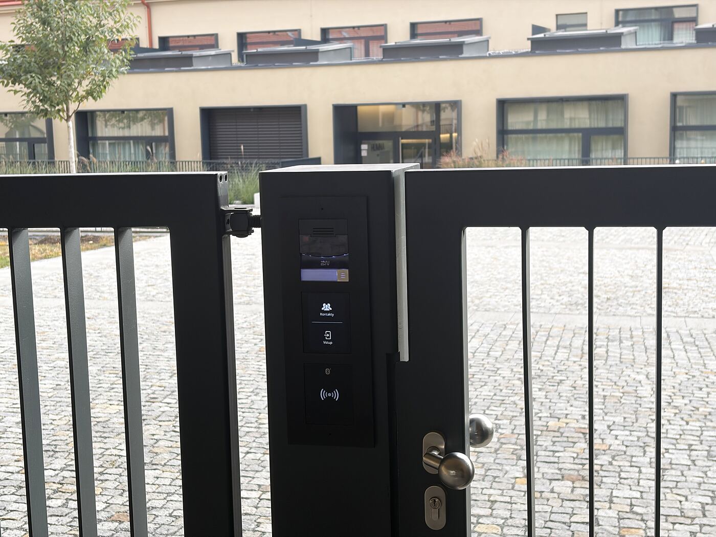 At the end of the lane is a gate. Hold your chip to the reader on the gate and p